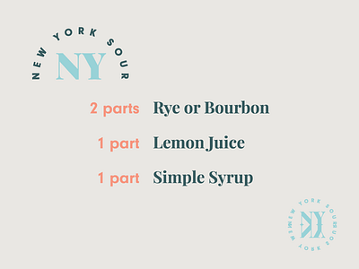 Spirits & Type | New York Sour