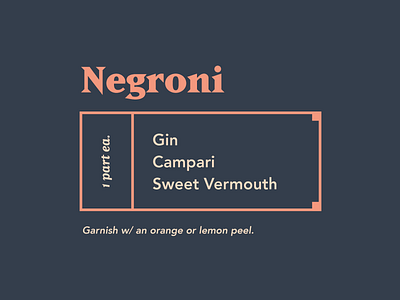 Spirits & Type | Negroni alcohol cocktail colors font layout negroni sans serif serif spirits and type type typeface typography