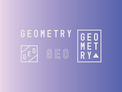Geometry | Brand badge brand branding geometric geometry gradient logo monogram purple type typography wordmark