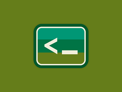 Terminal | Patch badge code coder coding console developer development modern patch retro simple terminal