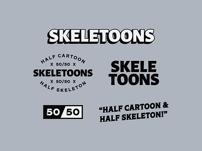 Skeletoons | Brand Assets 30s badge brand branding cartoon disney logo retro skeleton type typography wordmark