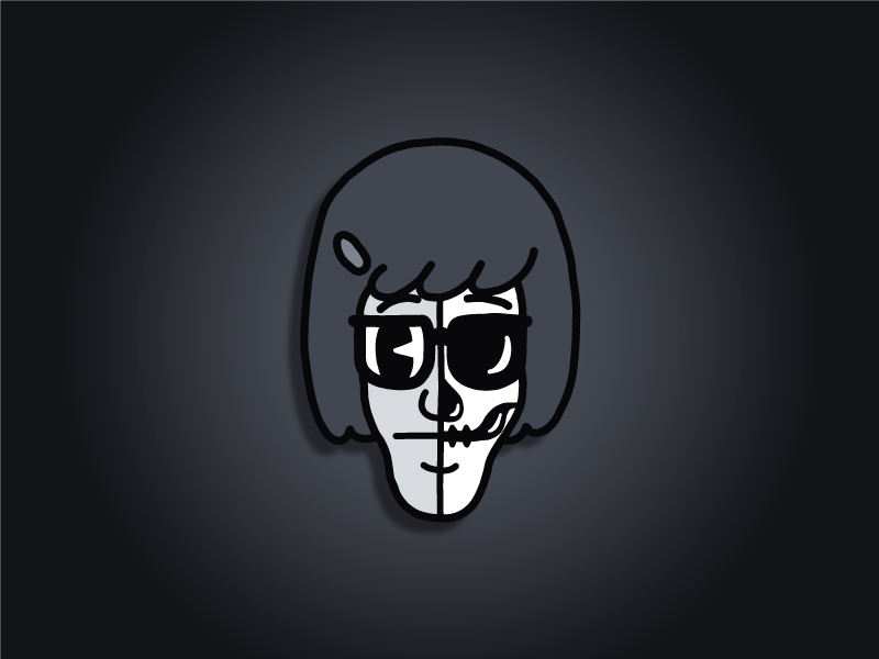 The Skeletoons | Tina Belcher retro 30s lowbrow cartoon illustration sketch draw avatar cartoon skeleton skull bobs burgers tina belcher