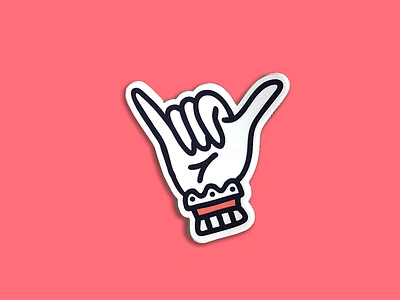 Shaka | Sticker color draw drawing hand illustration logo rad shaka skate sketch sticker sticker mule