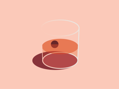 Spirits & Type | Manhattan Illo alcohol art clean cocktail color drink gradient illustrate illustration manhattan modern simple