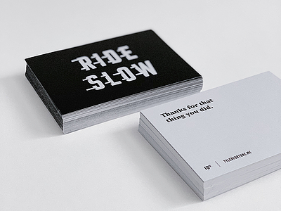 Ride Slow | Thank You Cards