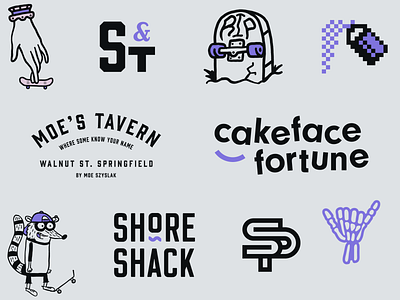 FDCO | Illustration Layout IV badge brand branding cartoon illustration illustrator layout monogram pixel shaka type typography