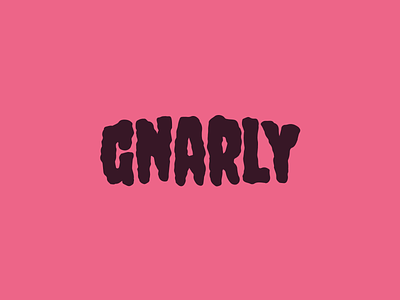 Lingo Type | Gnarly gnarly hand lettering horror lettering rad skate skateboarding surf surfing type typography