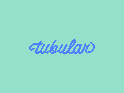 Lingo Type | Tubular blue cursive green hand lettering lettering script surf surfing tubular type typography waves