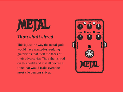 Type Effect | Metal distortion pedal heavy metal horror illustration layout lettering metal music scary sketch type typography