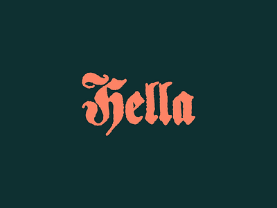 Lingo Type | Hella blackletter color hella lettering retro skate skateboarding surf surfing type typography vintage