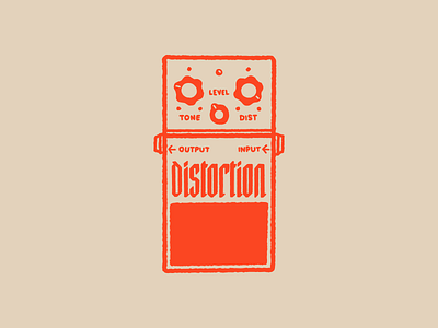 Type Effect | Distortion distortion pedal drawing illustration lettering metal music orange punk rock sketch type typography