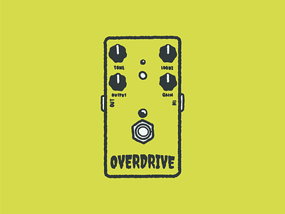 Type Effect | Overdrive distortion pedal drawing illustration lettering music musician overdrive punk rock sketch type typography