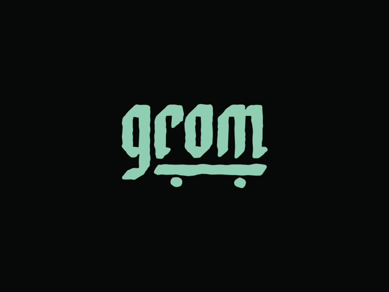 Lingo Type | Grom blackletter drawing grom illustration logo punk skate skateboard skateboarding sketch type typography
