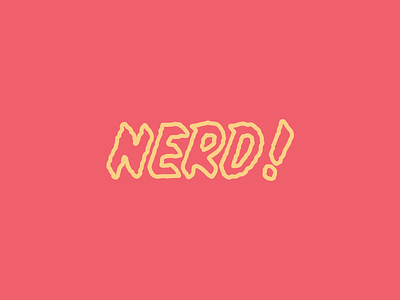 Lingo Type | Nerd cartoon color comics drawing lettering nerd outline simple sketch type typeface typography