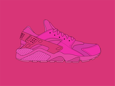 Hot Pink Nikes air flt fuschia icon illustration nike nike running nike shoes pink red shoe sneaker