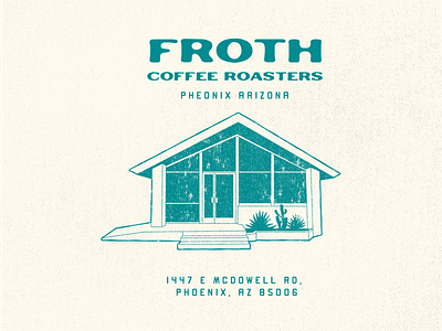 House of Coffee arizona branding building coffee house illustration retro roasters texture typography
