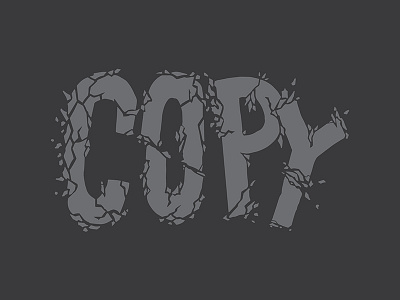 Nobody likes a copy cat copy design hand drawn mm brand agency shattered type typography