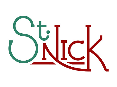 Stnick Logo graphic design logo mm brand agency santa st. nick typography wordmark