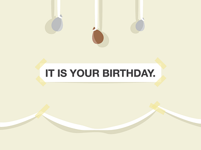 "It's a statement of fact." - Dwight K. Schrute balloons banner birthday flat illustration party the office