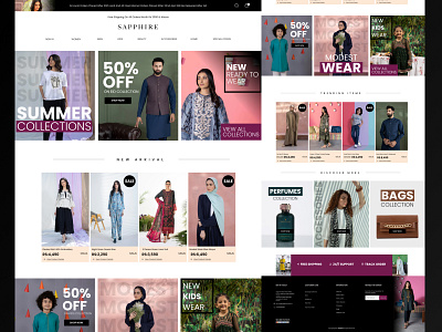 Ecommerce Website Design - Sapphire design portfolio ui uiux ux website website design website redesign
