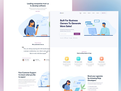 Website Design For Lead Generation Business landing page landing page design mobile app ui ui design uiux uiux design ux website design website redesign