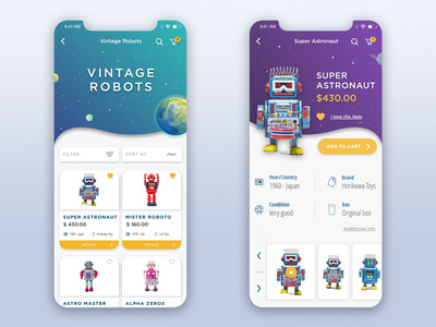 Toy Store Concept adobe xd design ecommerce flat mobile ui web