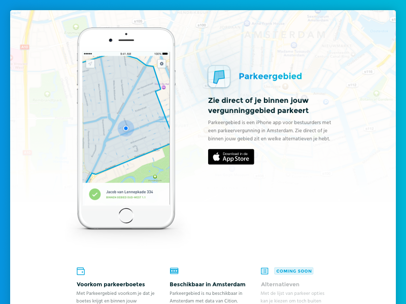 Parkeergebied app launched! by Steffan Scholten for Yummygum on Dribbble
