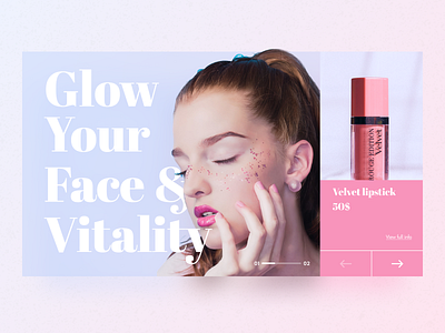 Cosmetic Shop Promo Website UI