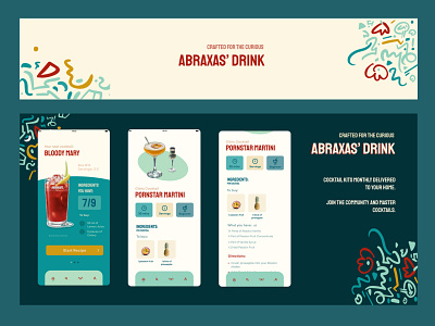 Cocktail App UX/UI app branding cocktail colour palette design entrepreneur figma typography ui ux