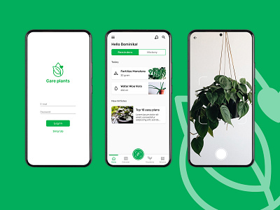 Care plants - App Design UI app app design application care figma mobile mobile app mobile ui plant ui uiux user interface ux