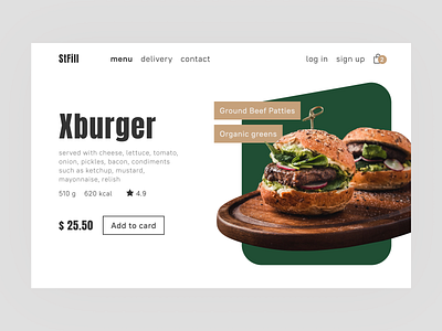 Food Delivery - Website branding burger delivery fast food makeevaflchallenge makeevaflchallenge10 ui uxui website