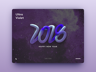 Happy New Year 2018 happnewyear purple ultraviolet