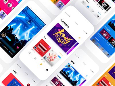 Joox Redesign color cool design fresh karaoke music app redesign ui young