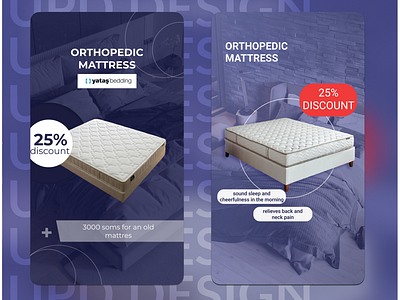 Promotional banners for orthopedic mattresses