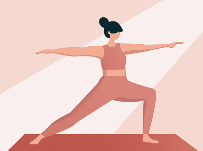 Yoga art girl graphic design illustration pose practice ui vector yoga