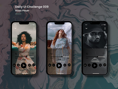 Daily UI Challenge 009 | Music Player 009 dailyui dailyuichallenge design graphic design listening music music player player ui vector