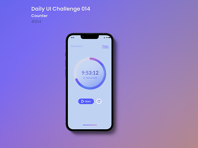 Daily UI Challenge 014 014 counter dailyui dailyuichallenge design timer ui vector