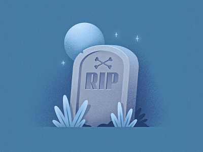 Headstone creepy gravestone graveyard halloween headstone illustration ipad pro moon procreate spooky texture