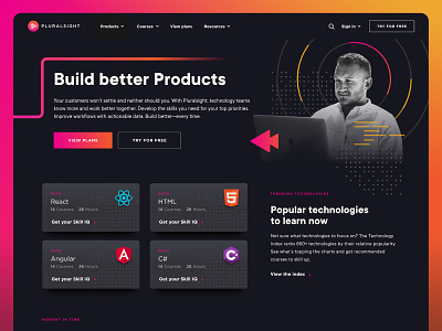Homepage Explore angular code collage design homepage html landing page programming react tech technology ui user experience user interface ux web design