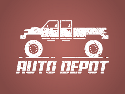 Auto Depot Logo auto distressed lifted truck logo tires truck