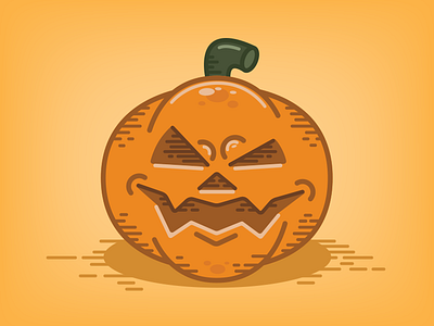 Pumpkin halloween illustration jack jack o lantern lantern line line art mono mono weight orange pumpkin scary