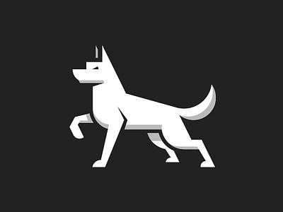 Dog animal black dog grid illustration logo white