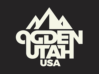 OGDEN UTAH logo mark mountains ogden type utah word