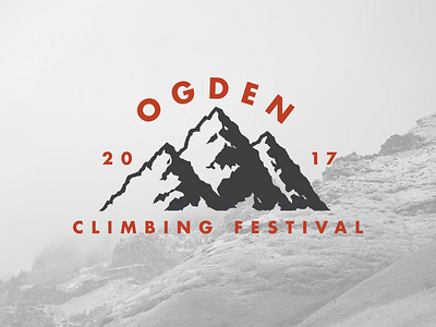 Ogden Climbing Festival - Opt 1 climbing illustration logo mountains ogden utah