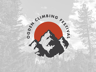 Ogden Climbing Festival - Opt 2 circular climbing illustration logo mountains ogden utah
