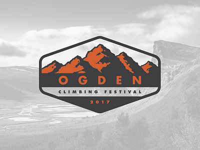 Ogden Climbing Festival - Opt 3 (Revised) climbing illustration logo mountains ogden utah