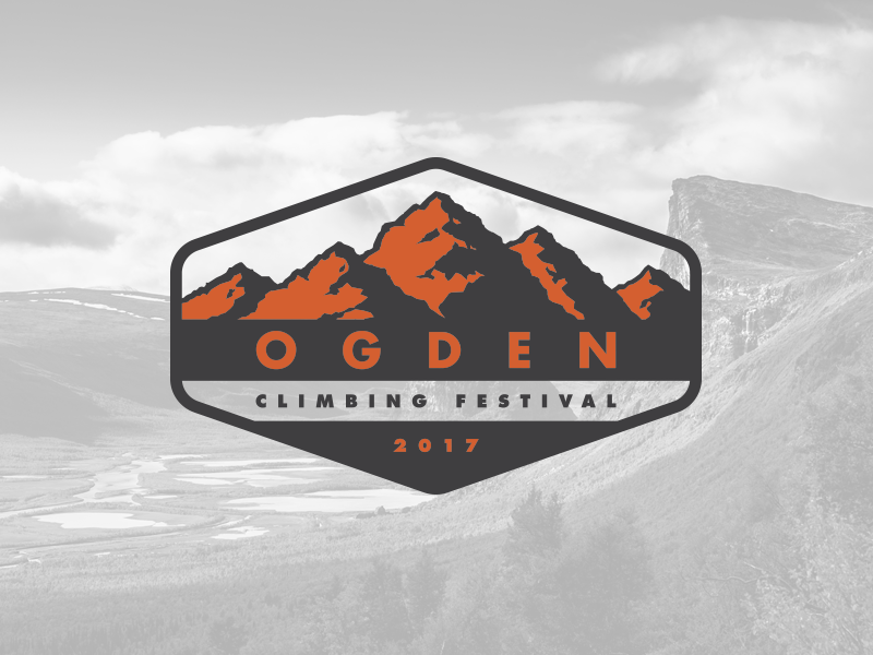 Ogden Climbing Festival - Opt 3 (Revised) utah ogden illustration logo climbing mountains