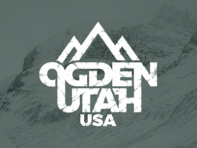 Ogden Utah Distressed distressed logo mark mountains ogden texture type utah word