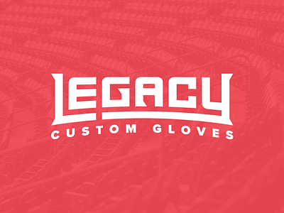 Legacy Custom Gloves - Option 1 baseball legacy lettering logo