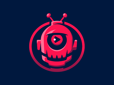 Robot Cyclops 2 cyclops illustration logo mark red robot